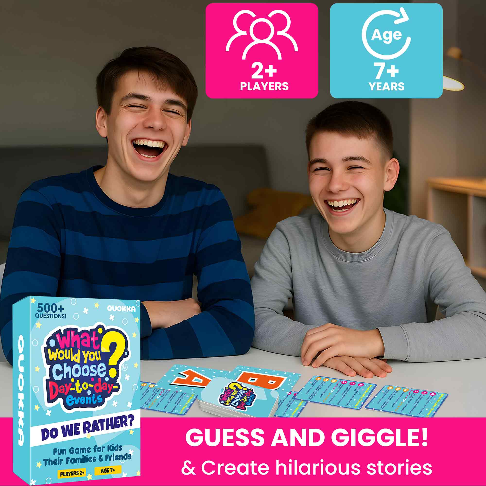 Card Game What Would You Choose? Day to Day Events for Kids & Family