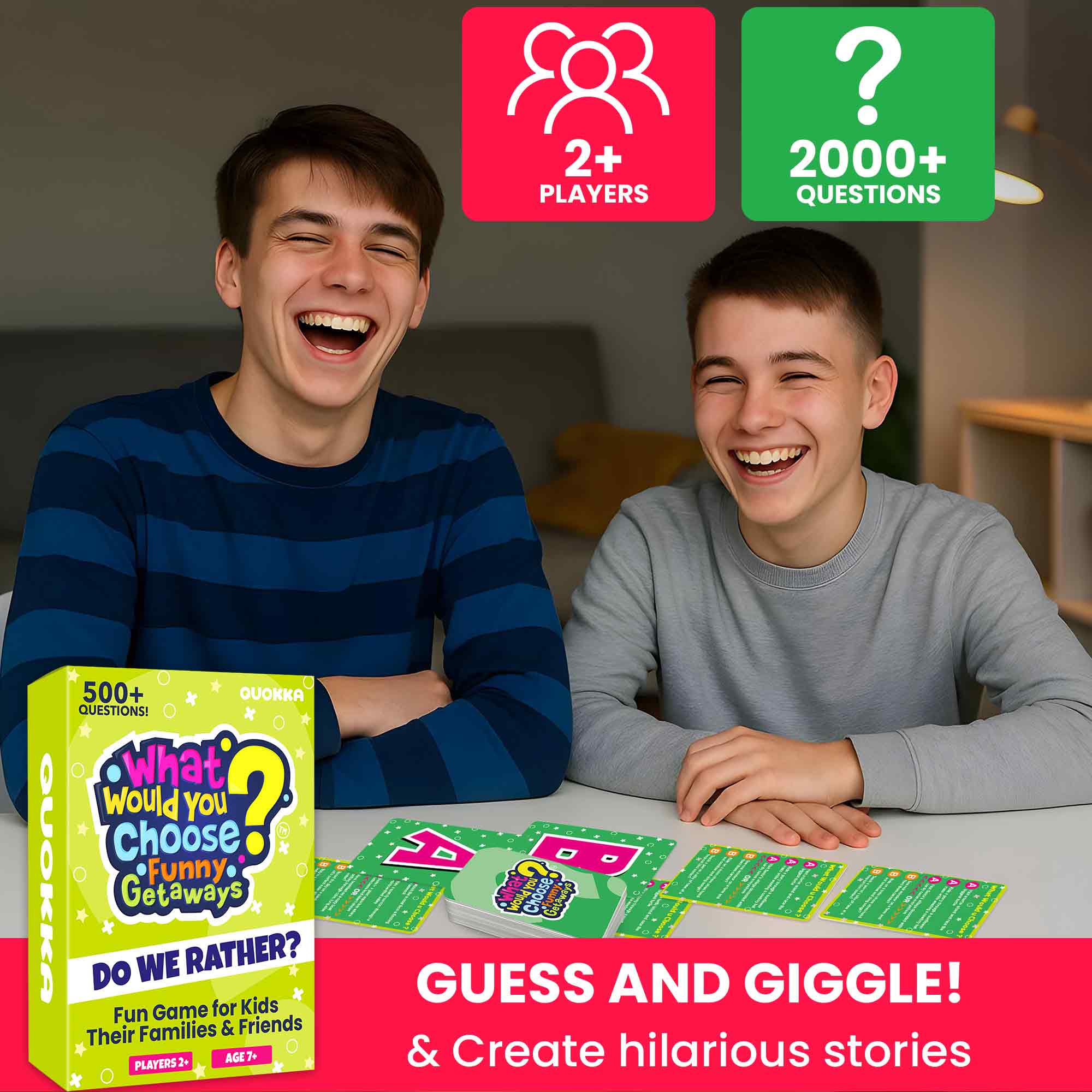 4 Set Card Game What Would You Choose?  for Kids & Family