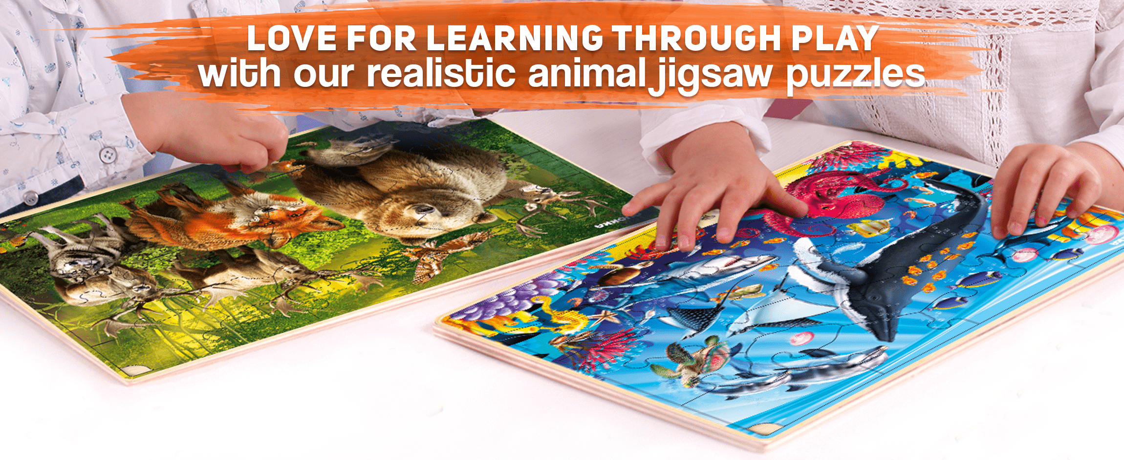 Jigsaw wooden puzzles