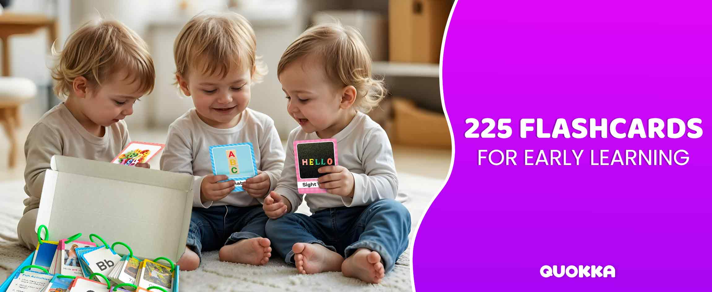 225 big-size flashcards