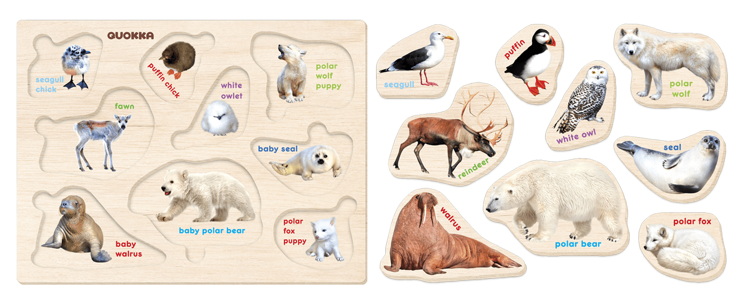 Montessori Arctic Animals Toy Puzzles