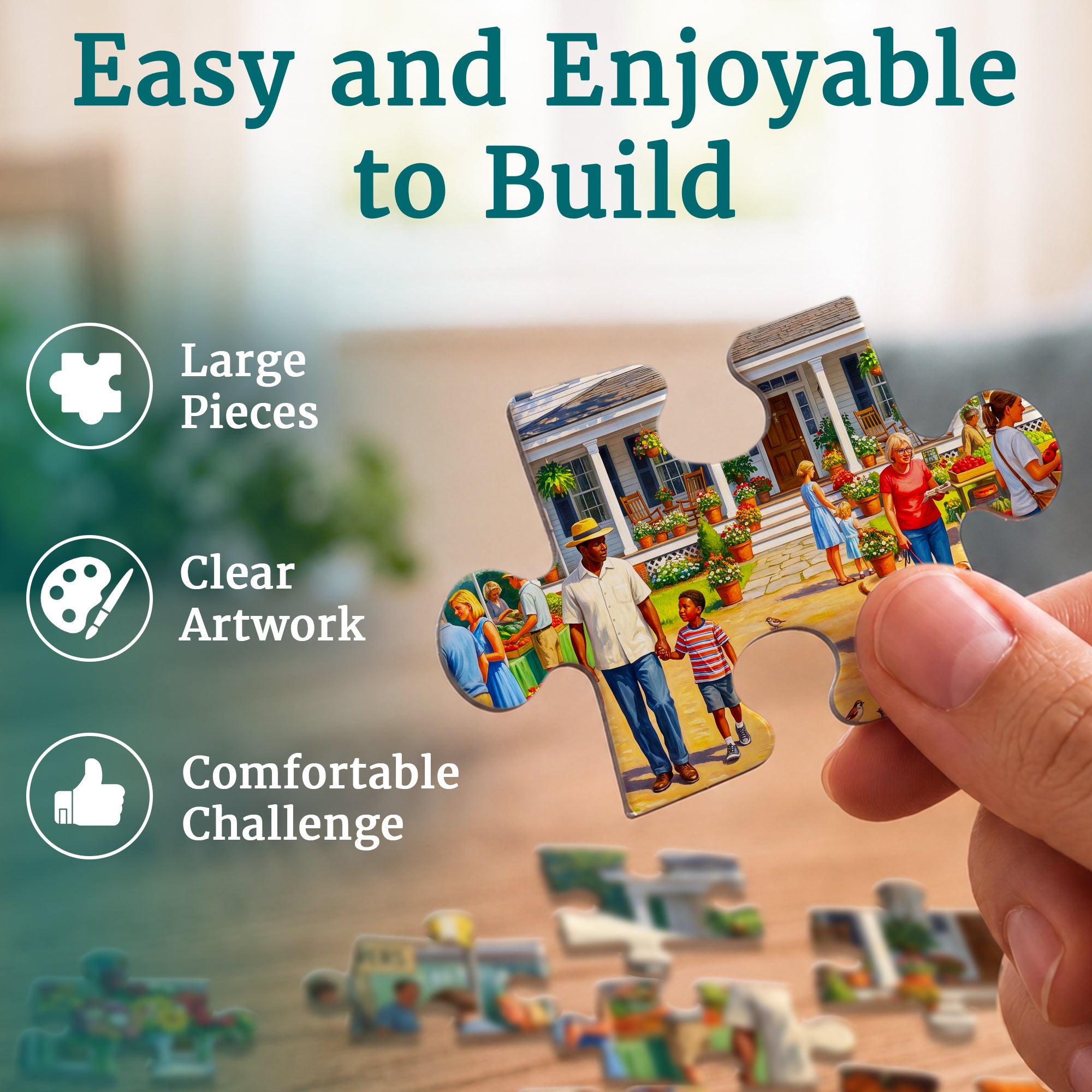 100 Pcs Search & Find Dementia Puzzles for Elderly - Rural America
