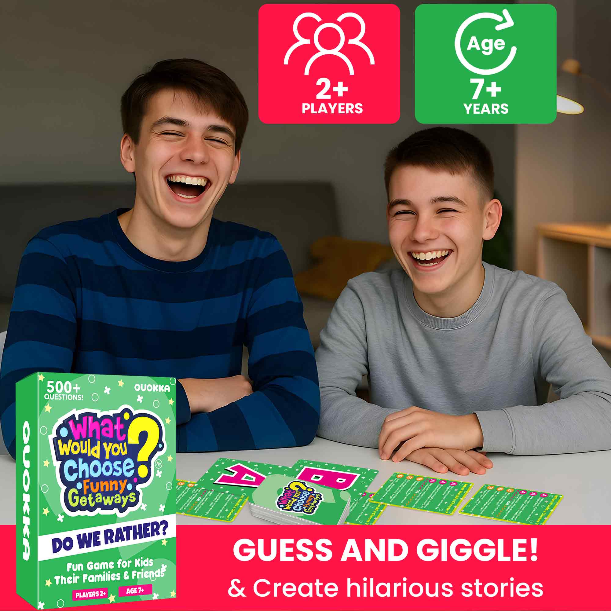 4 Set Card Game What Would You Choose?  for Kids & Family