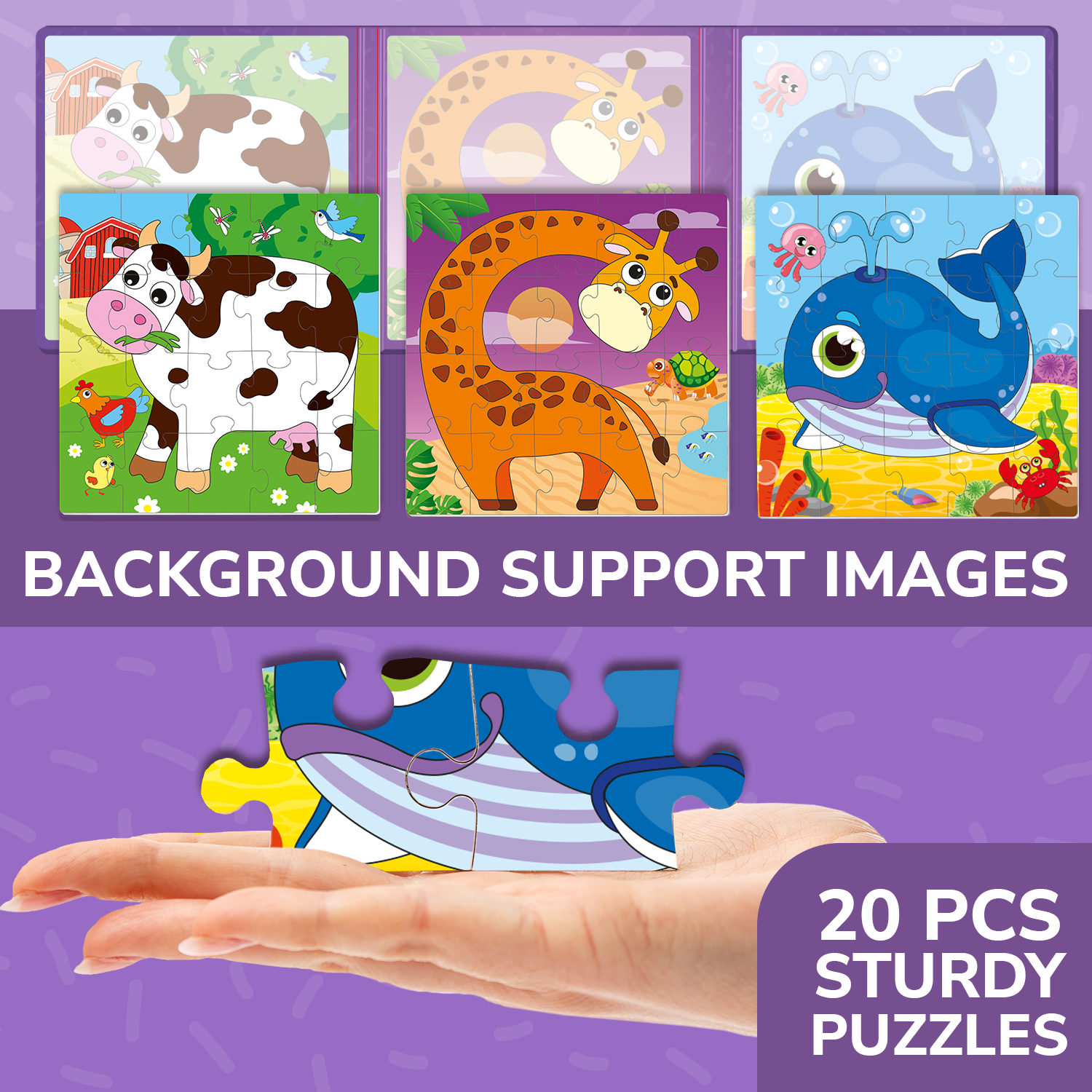 Magnetic Book 20 Piece Puzzles for Kids