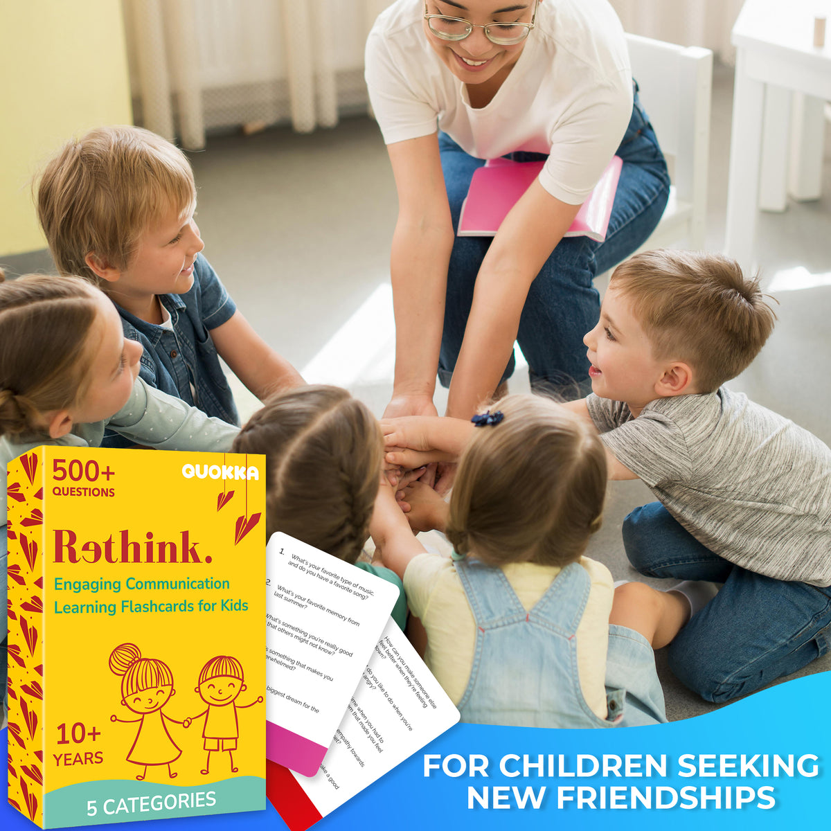 Rethink!: Conversation Starters for Kids | 100 Conversation Cards Family Pack