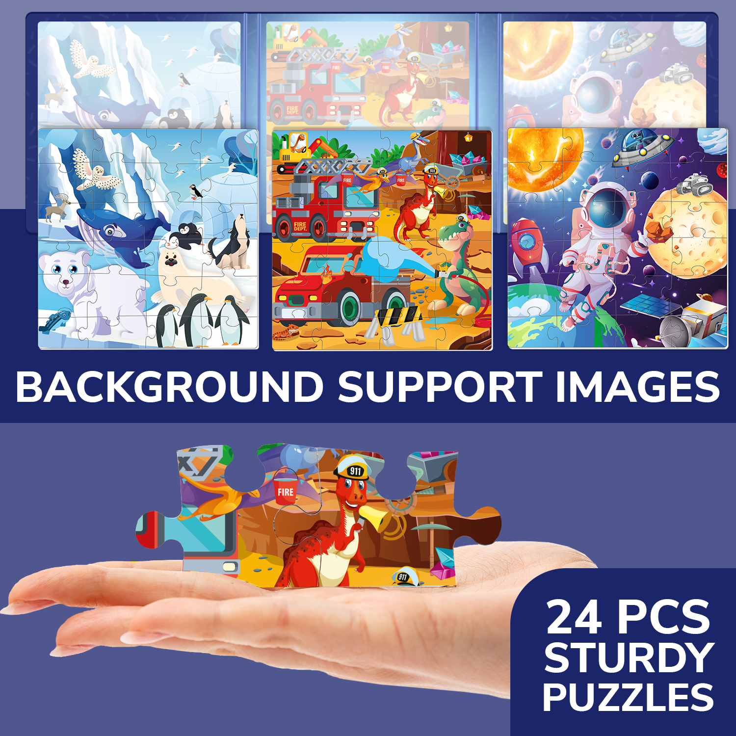 Magnetic Book 24 Piece Puzzles for Kids