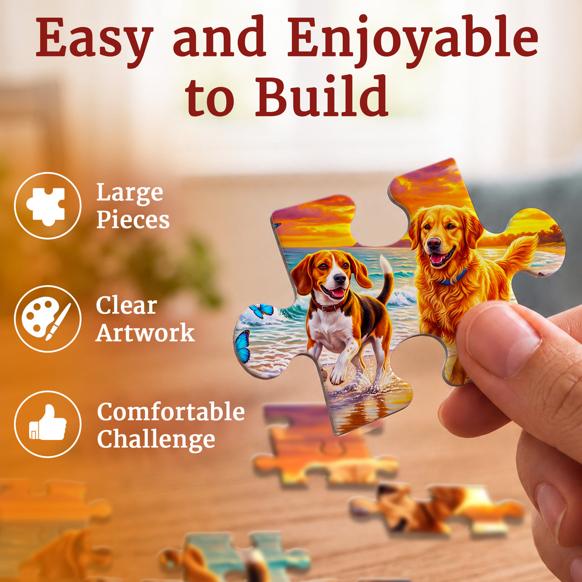 100 Pcs Search & Find Dementia Puzzles for Elderly - Animals