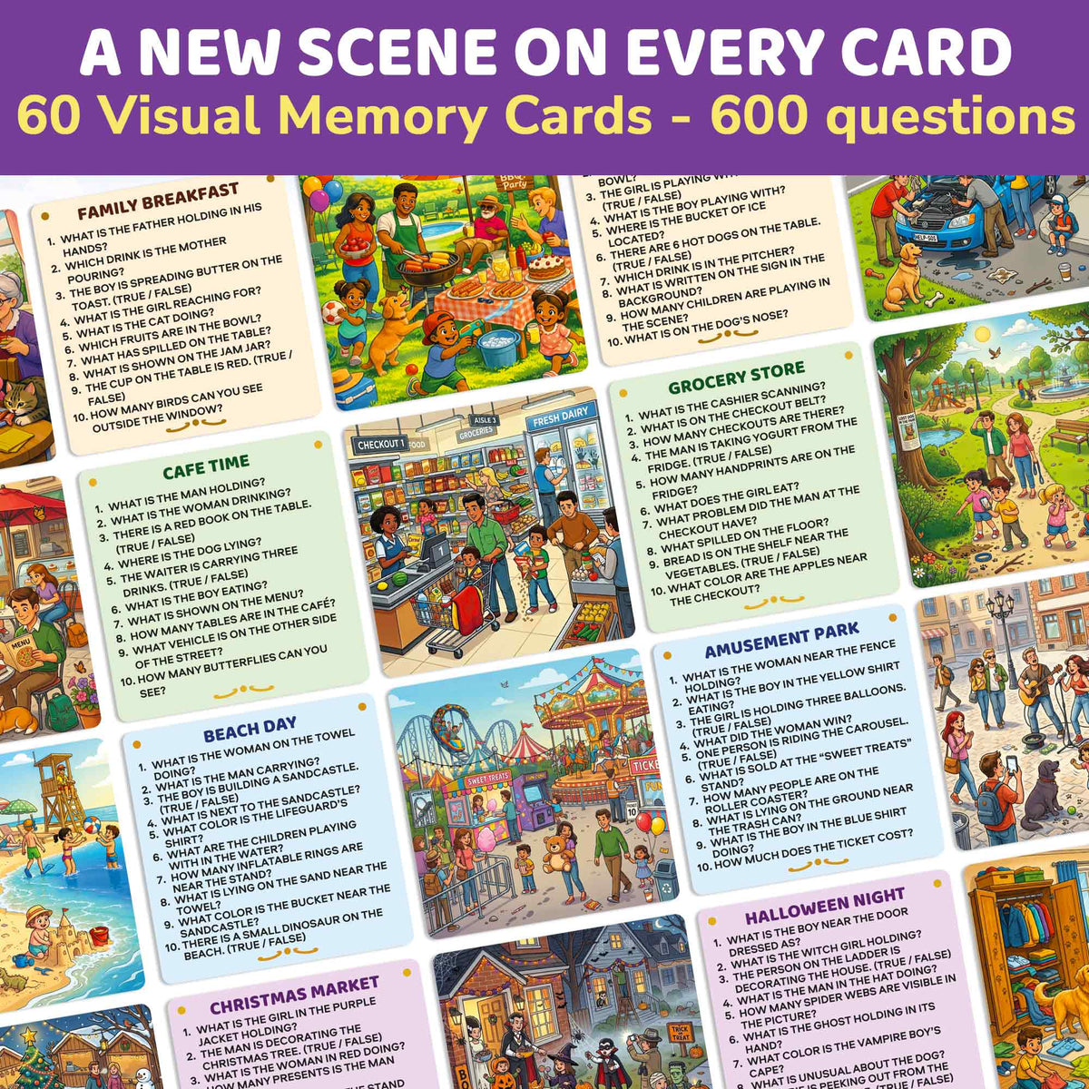 Think Feel Tell Visual Memory Game for Kids