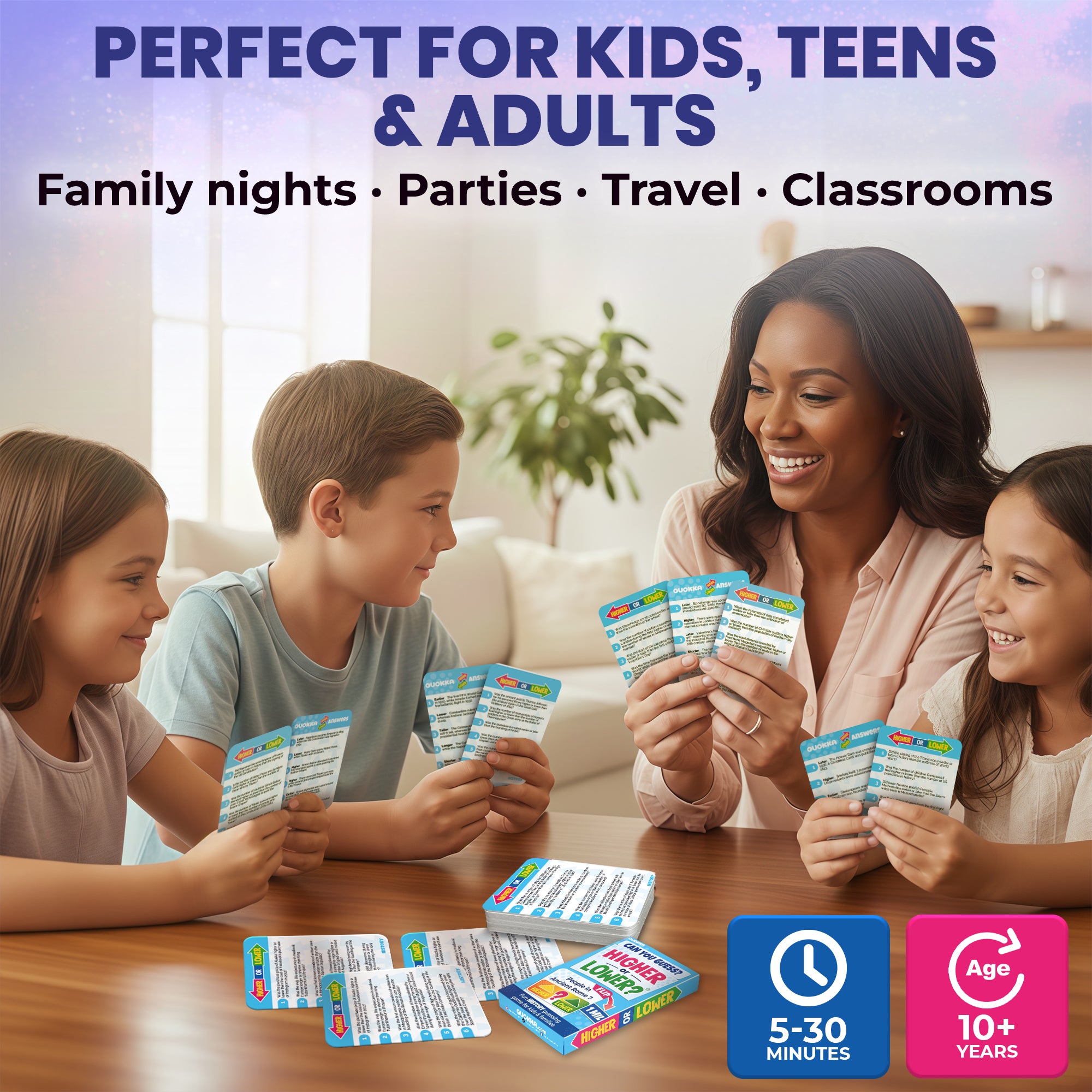 Higher or Lower History Board Game for Kids
