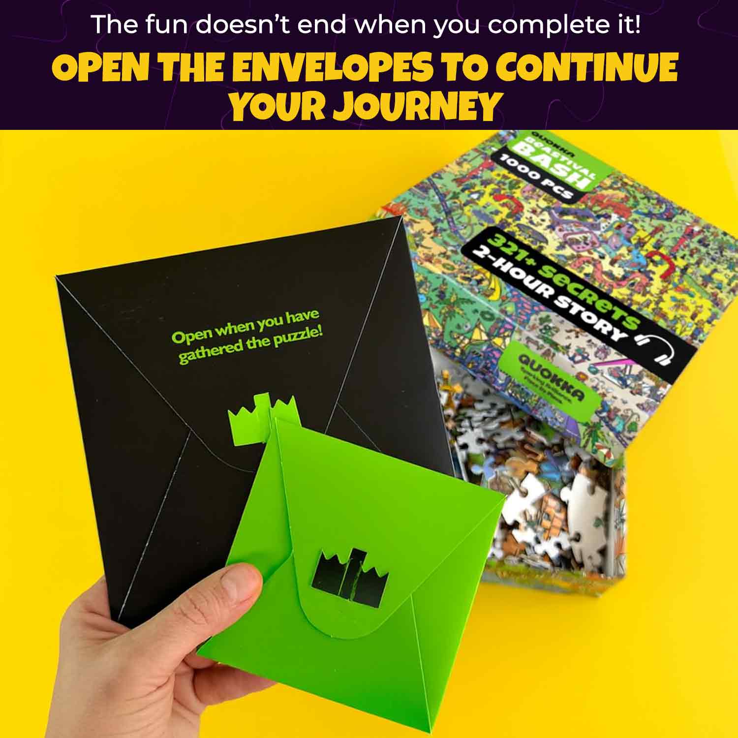 Bundle Set 3x1000 Piece Puzzle for Adults with Hidden Secrets & Audio Story