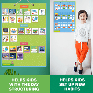 145 Reward Chore Chart for Kids | Magnetic Calendar Learning Visual Schedule
