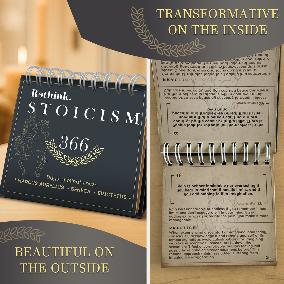Stoicism Calendar For Adults – 365 Daily Quotes & Stoic Affirmations