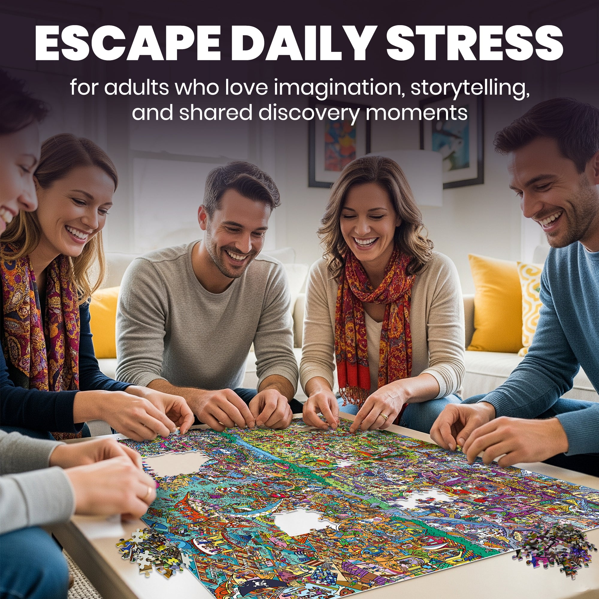 Bundle Set 4x1000 Piece Puzzle for Adults - Four Kingdoms