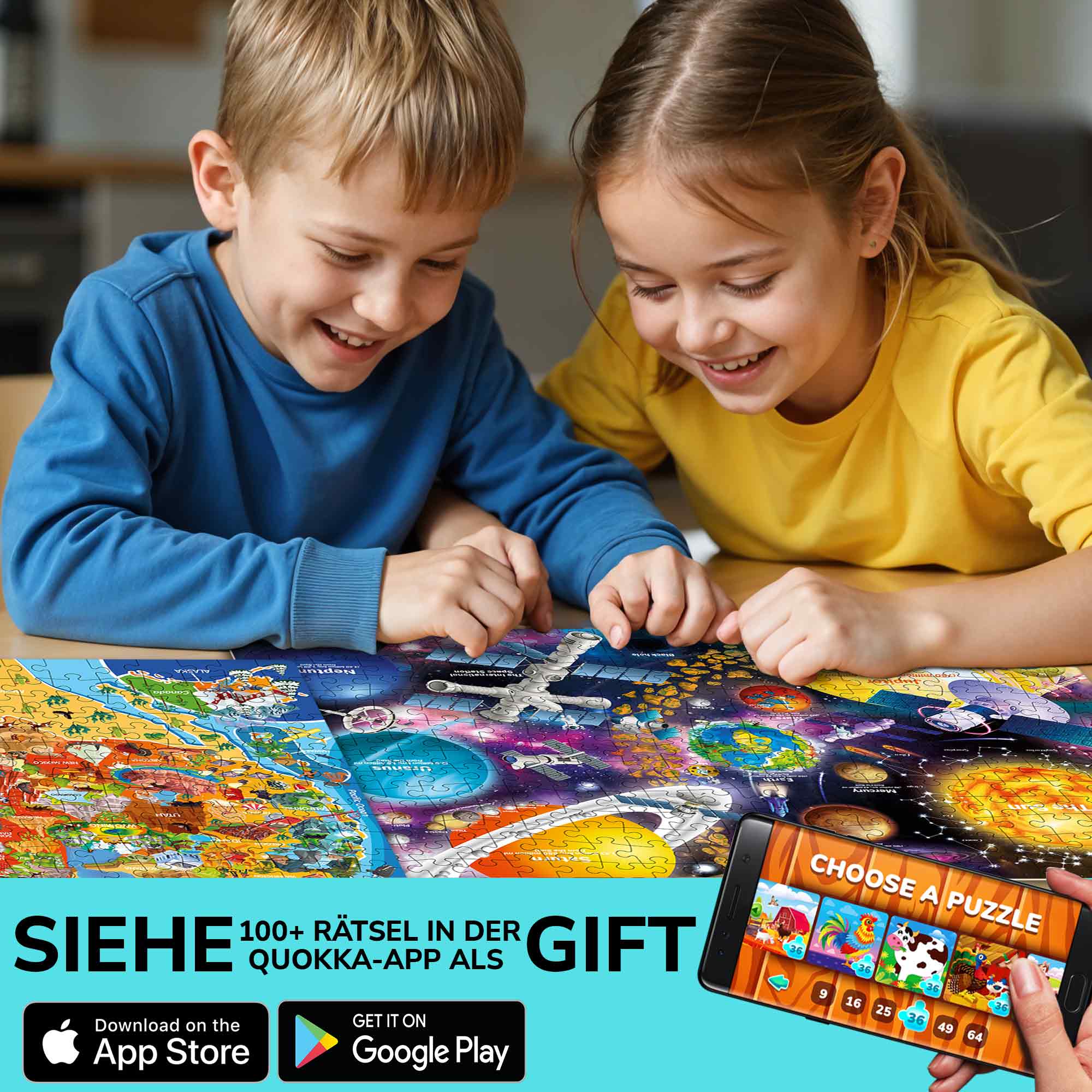 300 Pcs Search & Find Floor Puzzles | Maps & Space