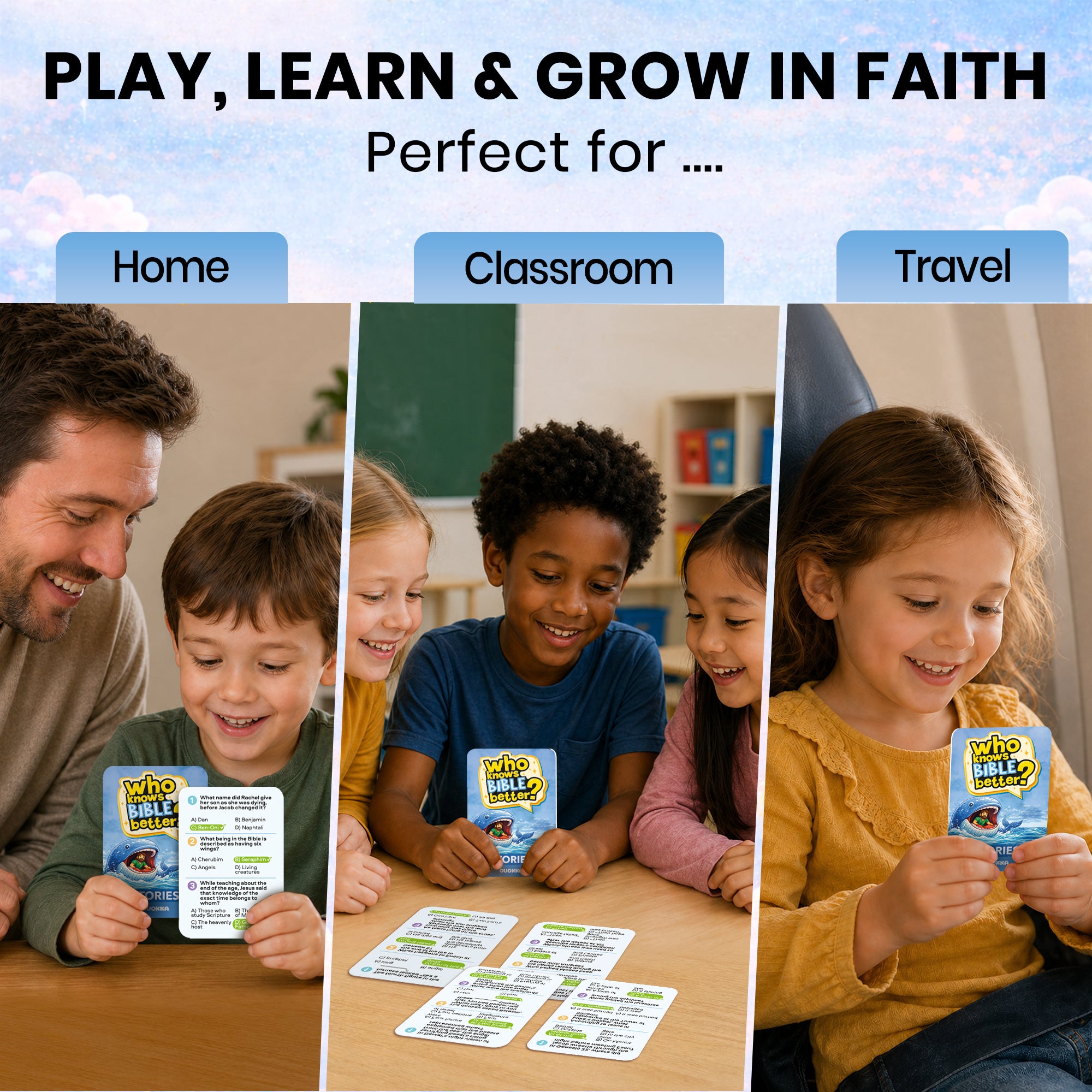 Trivia Card Game - Who Knows Bible Better? Bible Stories