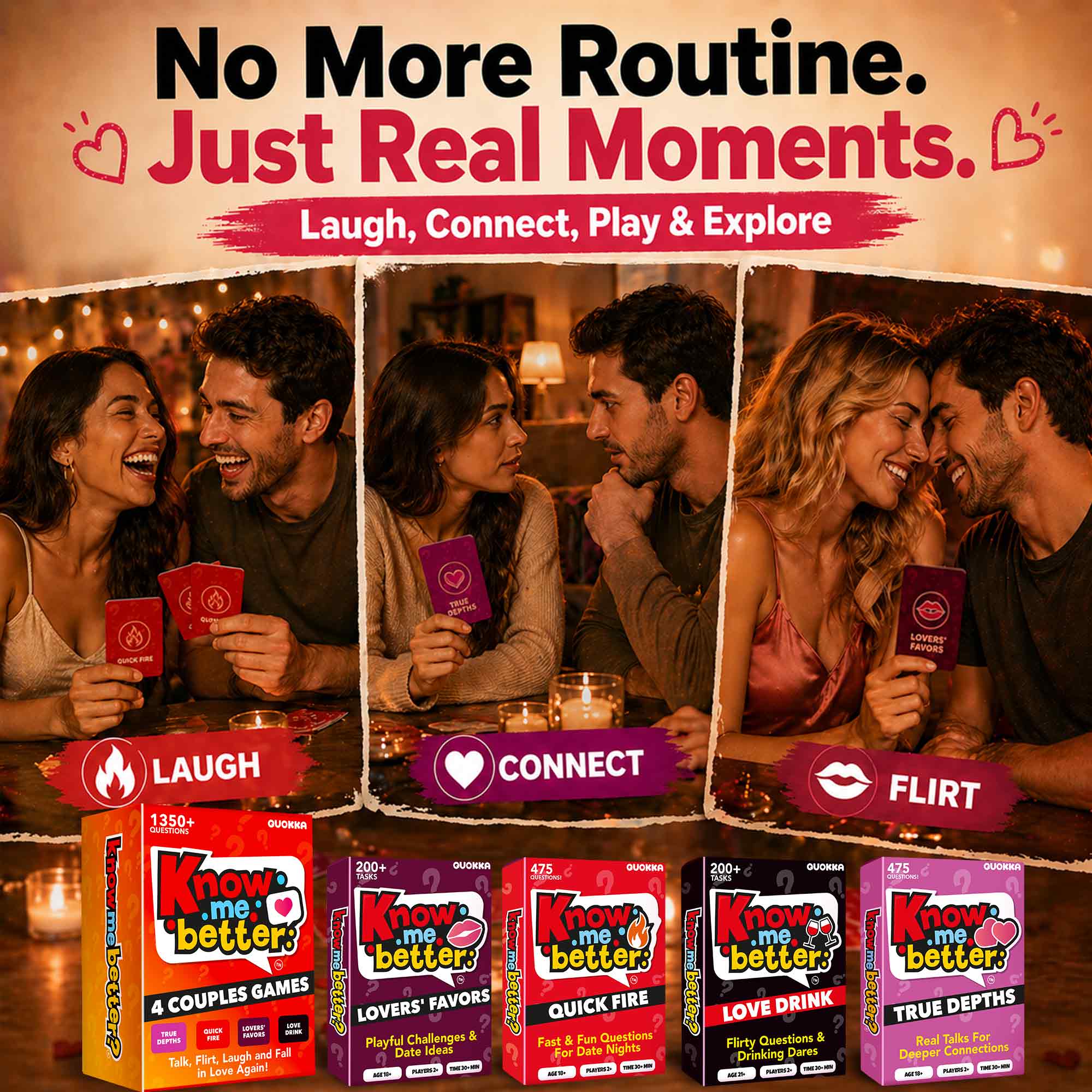 4 Set Card Game for Couples - Know Me Better