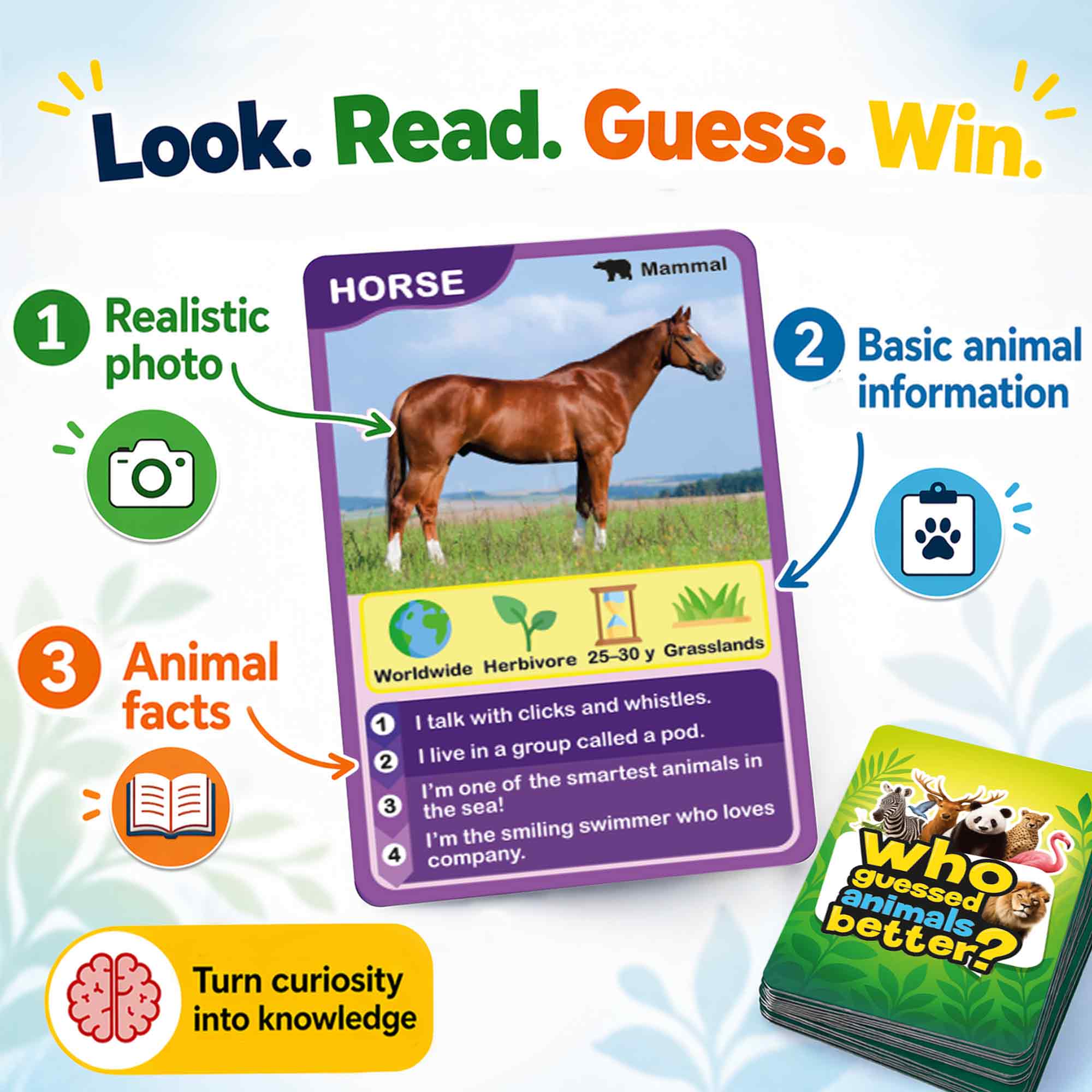 Educational Game for Kids - Who Guess It Better: Animals Vol. 2