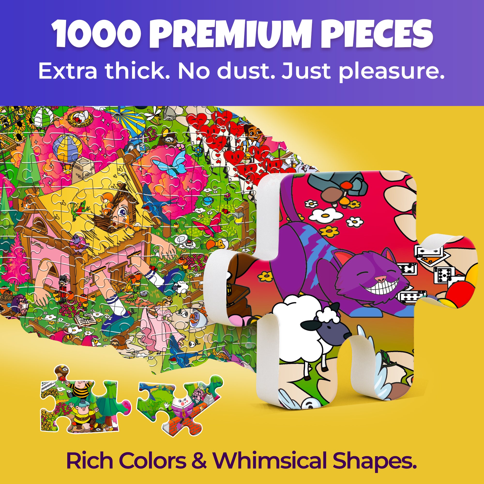 QUOKKA 1000 Pcs Puzzle for Adults with Hidden Tasks Alice in