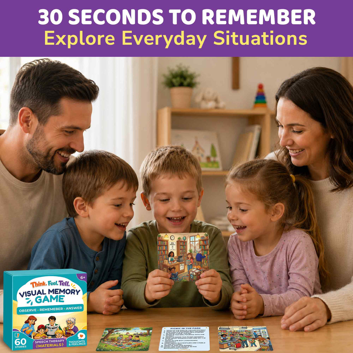 Think Feel Tell Visual Memory Game for Kids