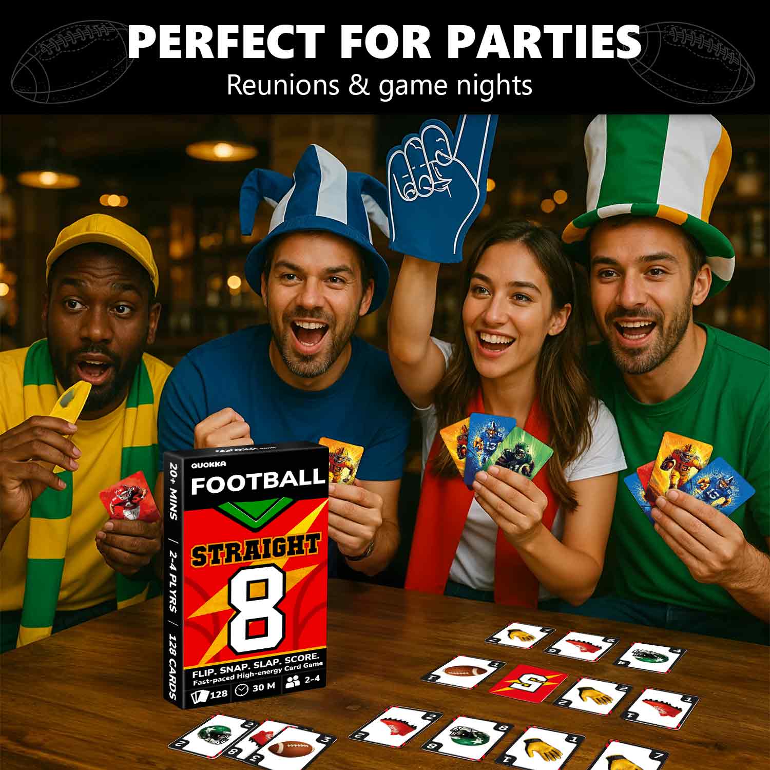 Fast-Paced Football Card Game for Kids & Adults