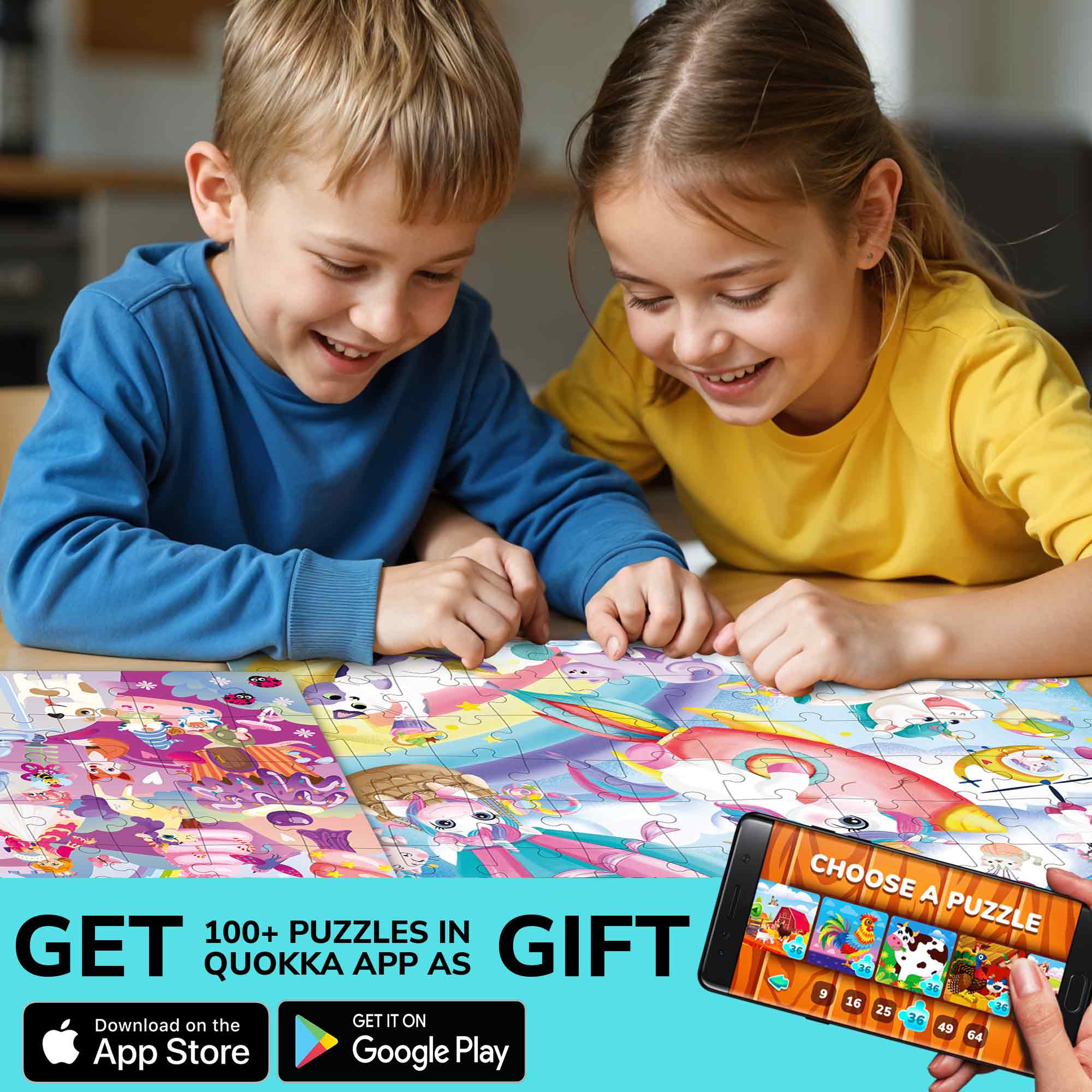 60 Piece Puzzles for Kids | Unicorns, Mermaids, Princesses & Fairy Tal