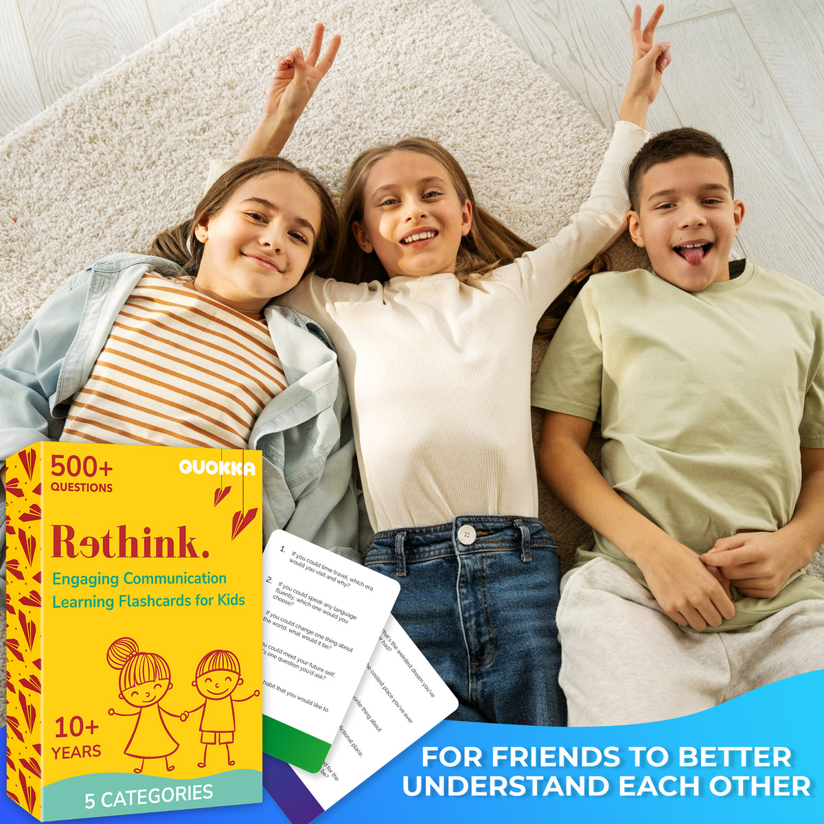 Rethink!: Conversation Starters for Kids | 100 Conversation Cards Family Pack