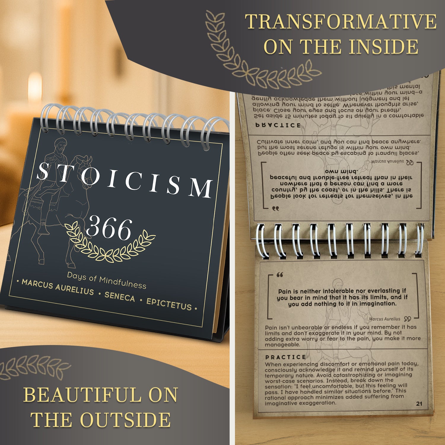 Stoicism Calendar For Adults – 365 Daily Quotes & Stoic Affirmations
