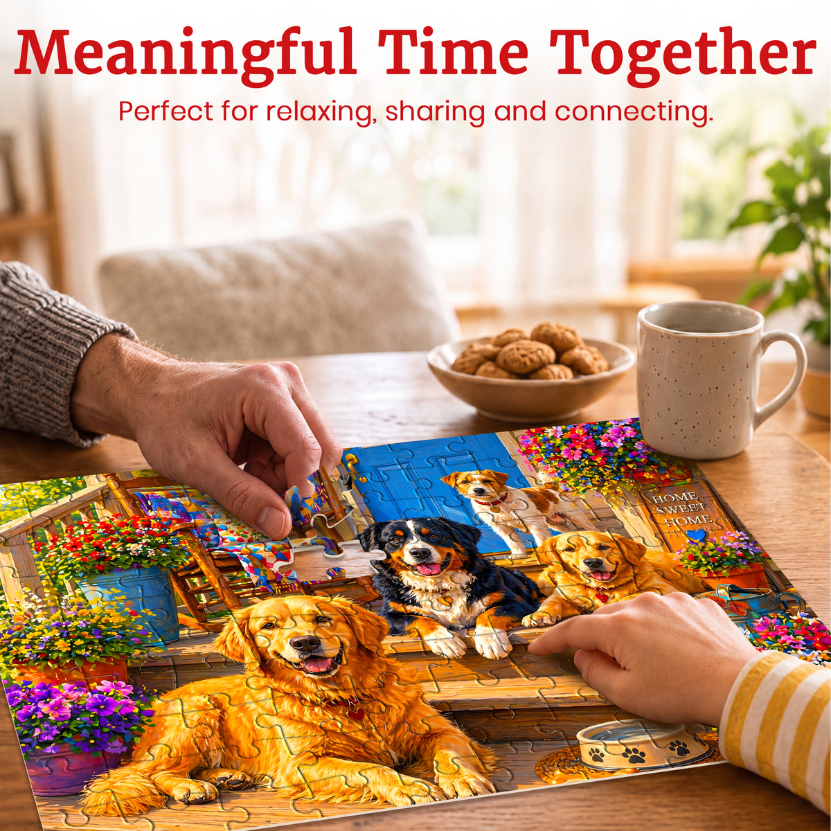 100 Pcs Search & Find Dementia Puzzles for Elderly - Pet & Flowers