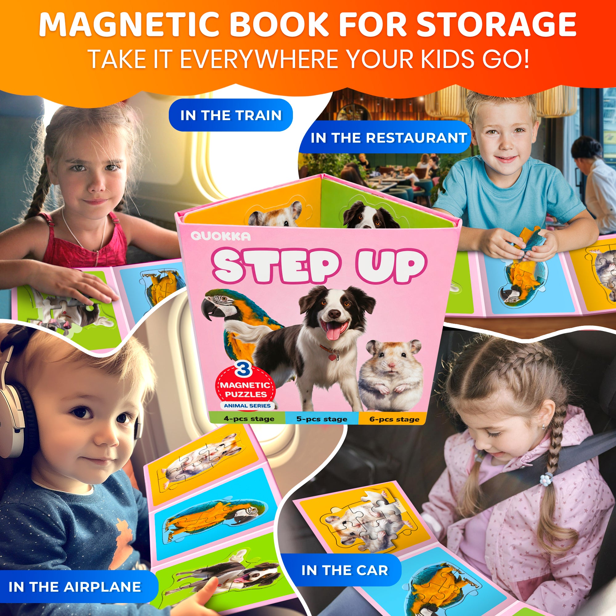 Step Up Magnetic Puzzles for Toddlers - Pets
