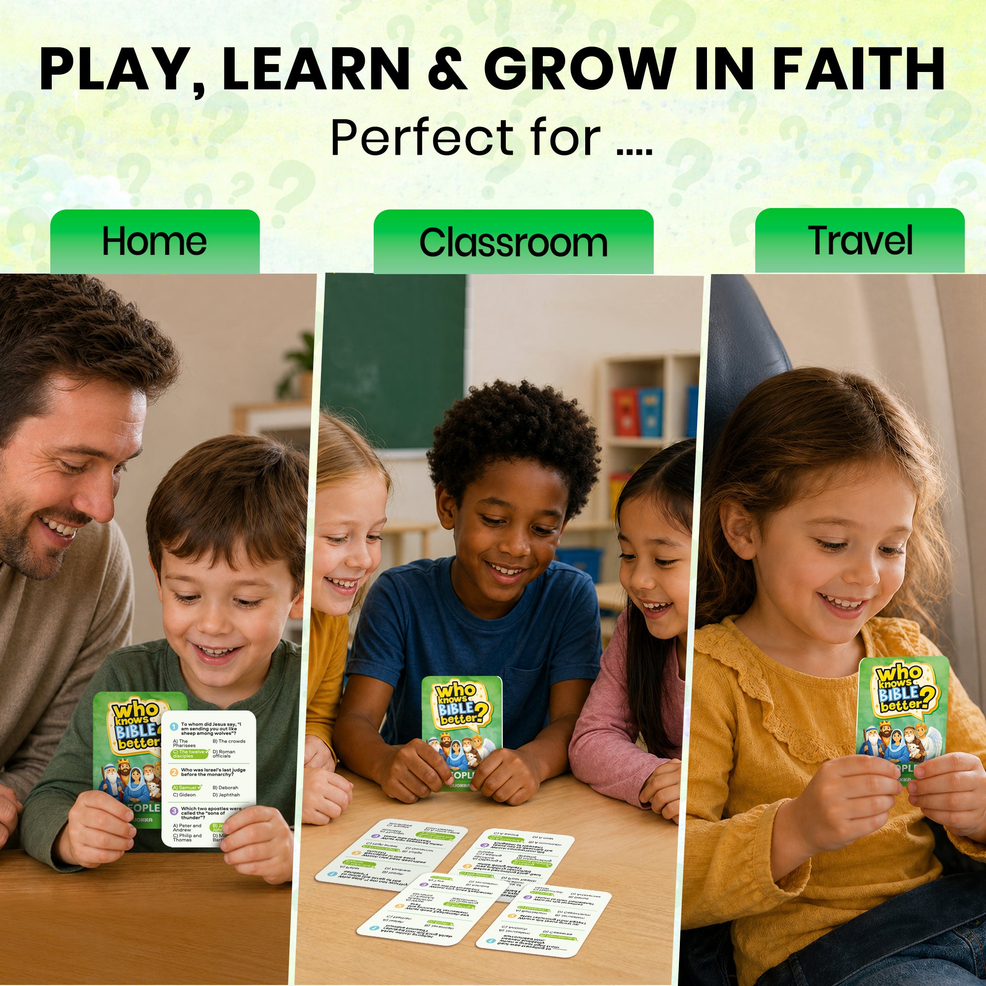 Trivia Card Game - Who Knows Bible Better? Bible Figures