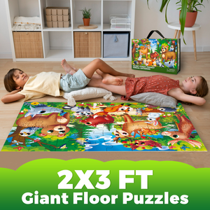 QUOKKA 2x3 FT Giant Floor Puzzles Forest