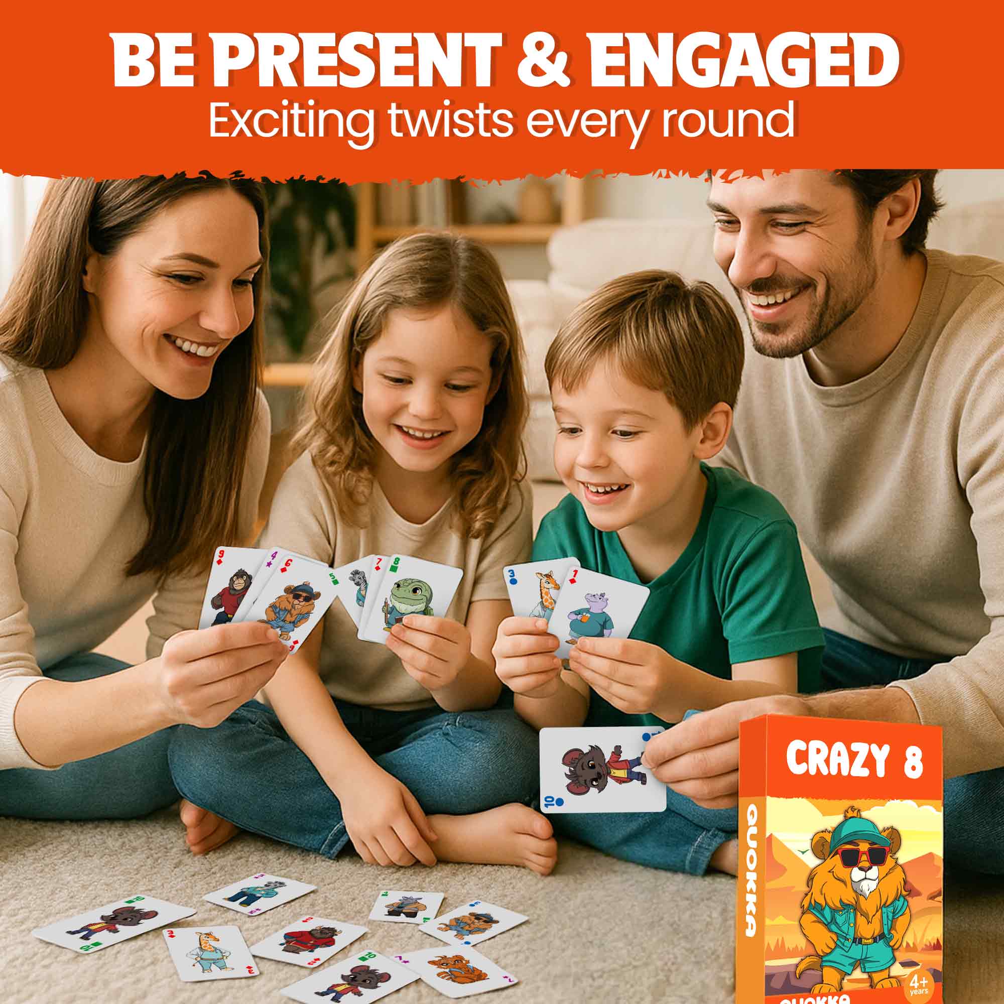 Card Games Crazy 8  for Kids Ages 4–8 Educational & Engaging Fun Game