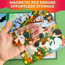 Load image into Gallery viewer, QUOKKA Magnetic Book 2x48 Piece Puzzles for Kids | Farm &amp; Forest
