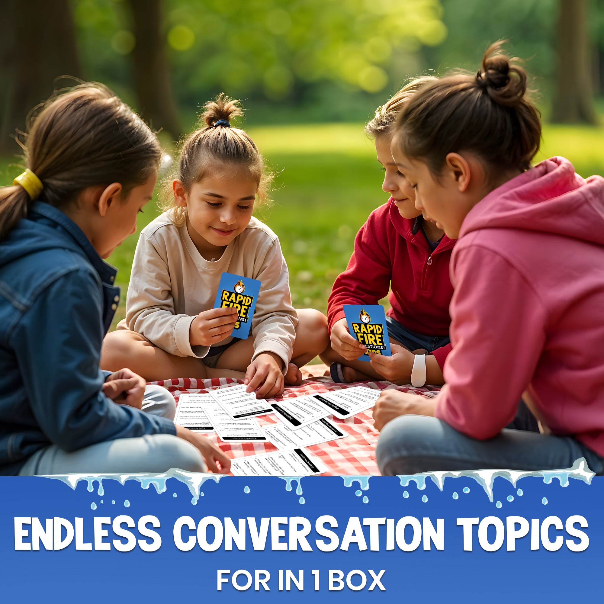 Rapid Fire Conversation Cards Game for Kids I 95 Cards