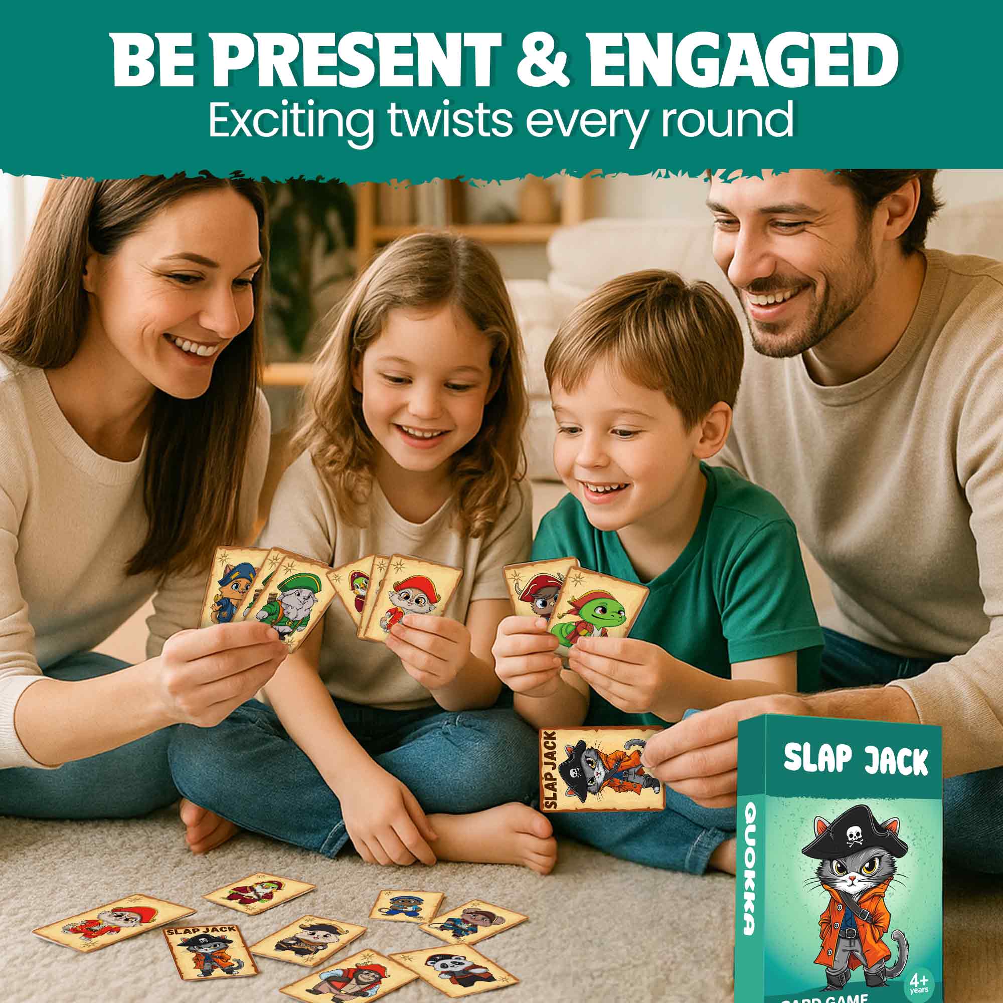 Slap Jack Card Game for Kids Ages 4–8 Educational & Engaging Fun Game