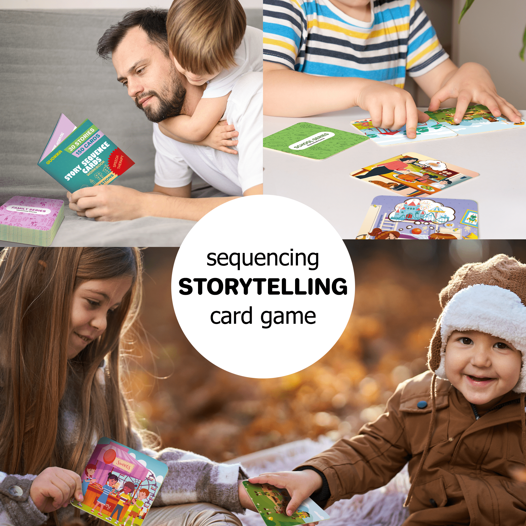 QUOKKA 150 Story Sequence Cards for Toddlers