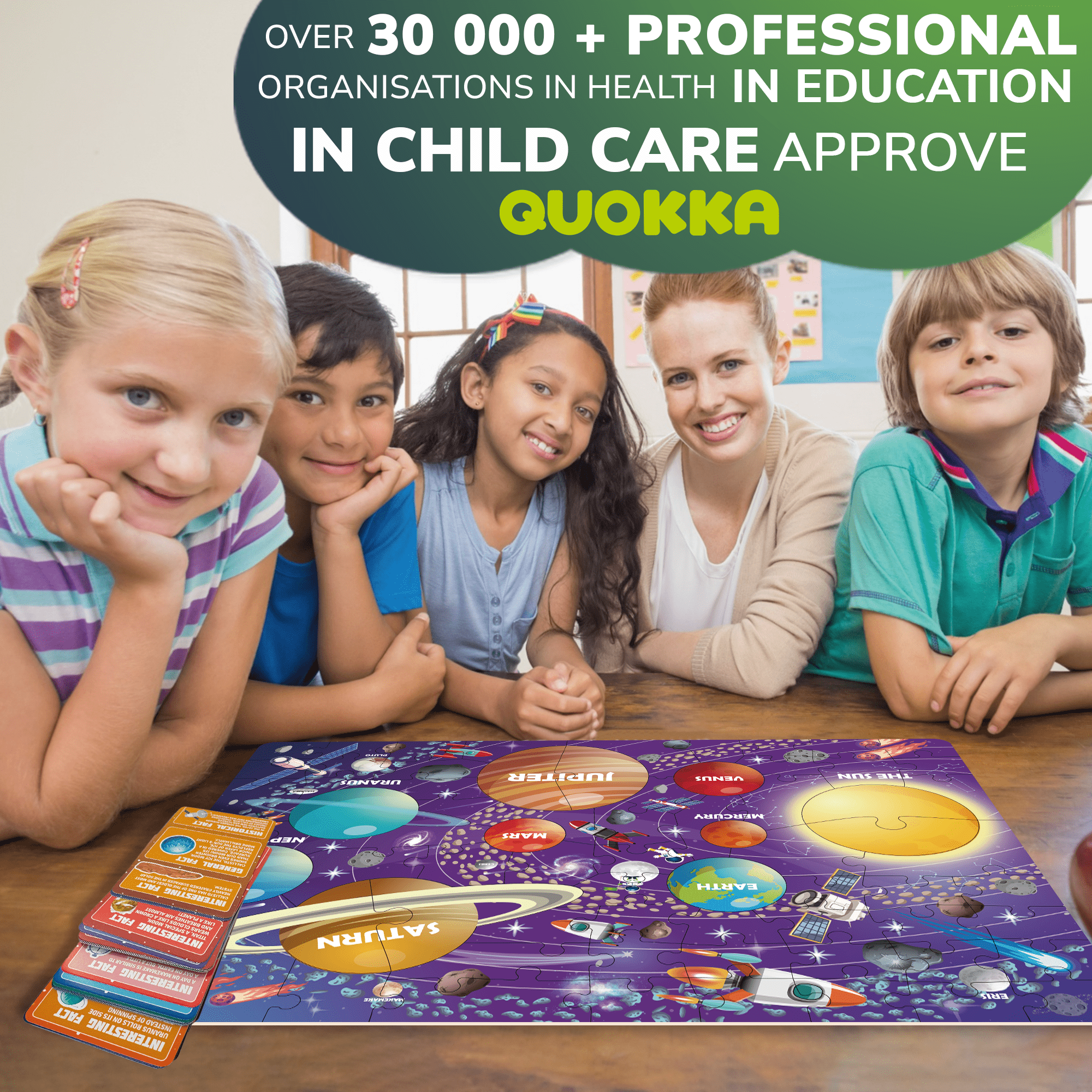 QUOKKA Puzzles For Kids Learn Solar System Plane