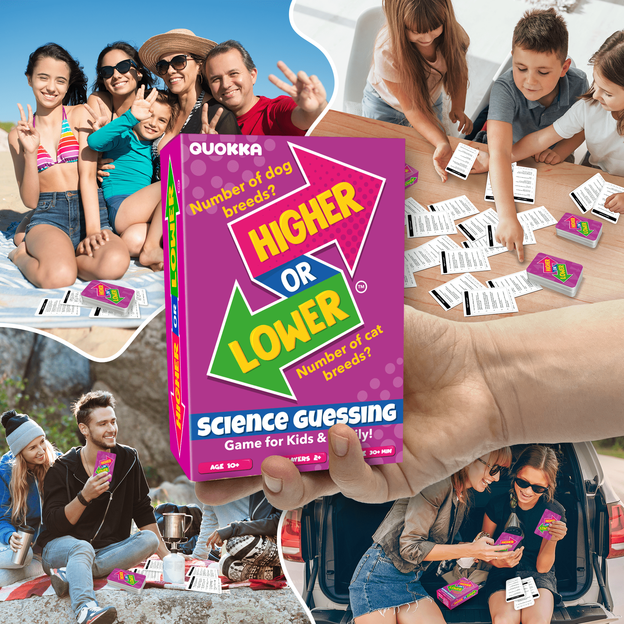 Board Game Higher or Lower Science Family Card Game for Kids and Adults