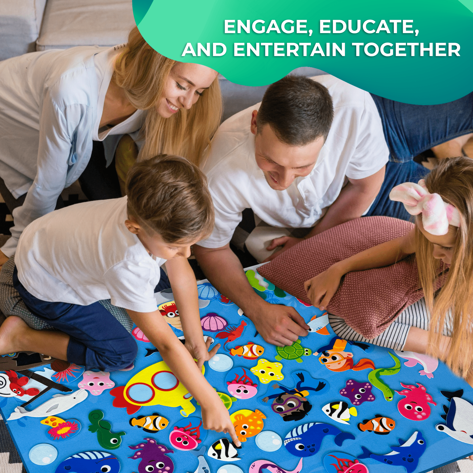 Felt Board Ocean for Kids Preschool Learning Activities Educational Flannel Toy