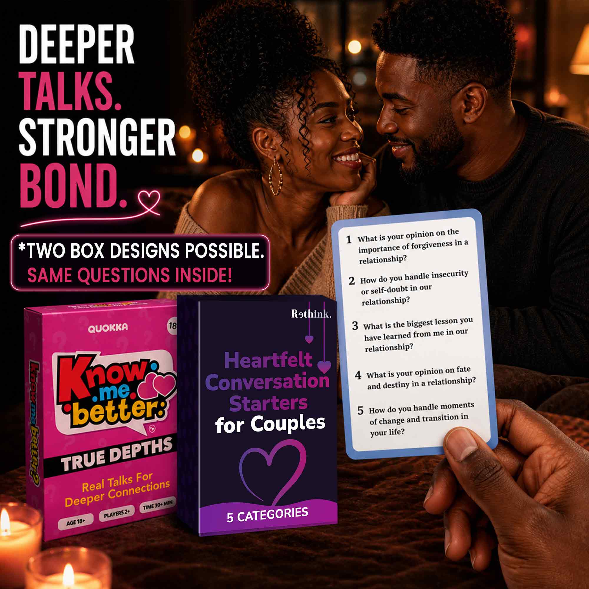 Couples Card Game True Depths – Deep Conversation Starter