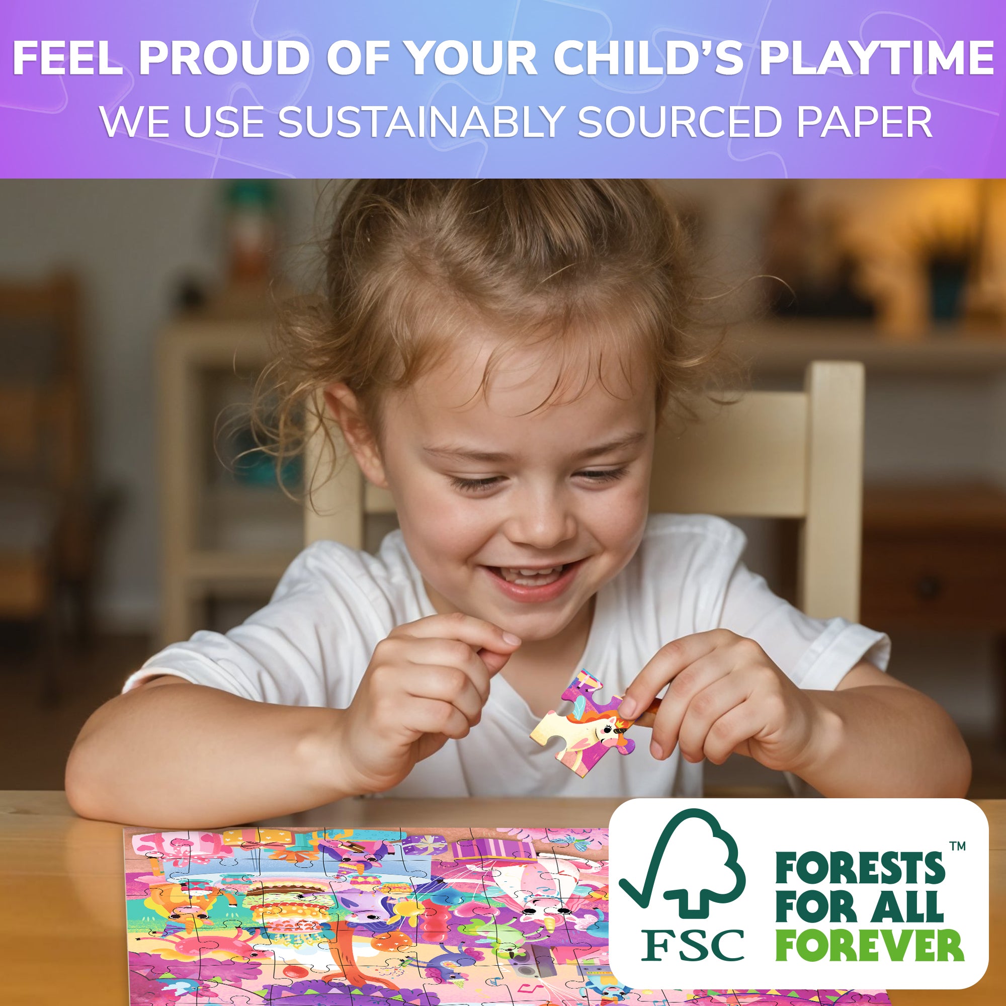 FSC Certified Educational Learning Game for Boys and Girls