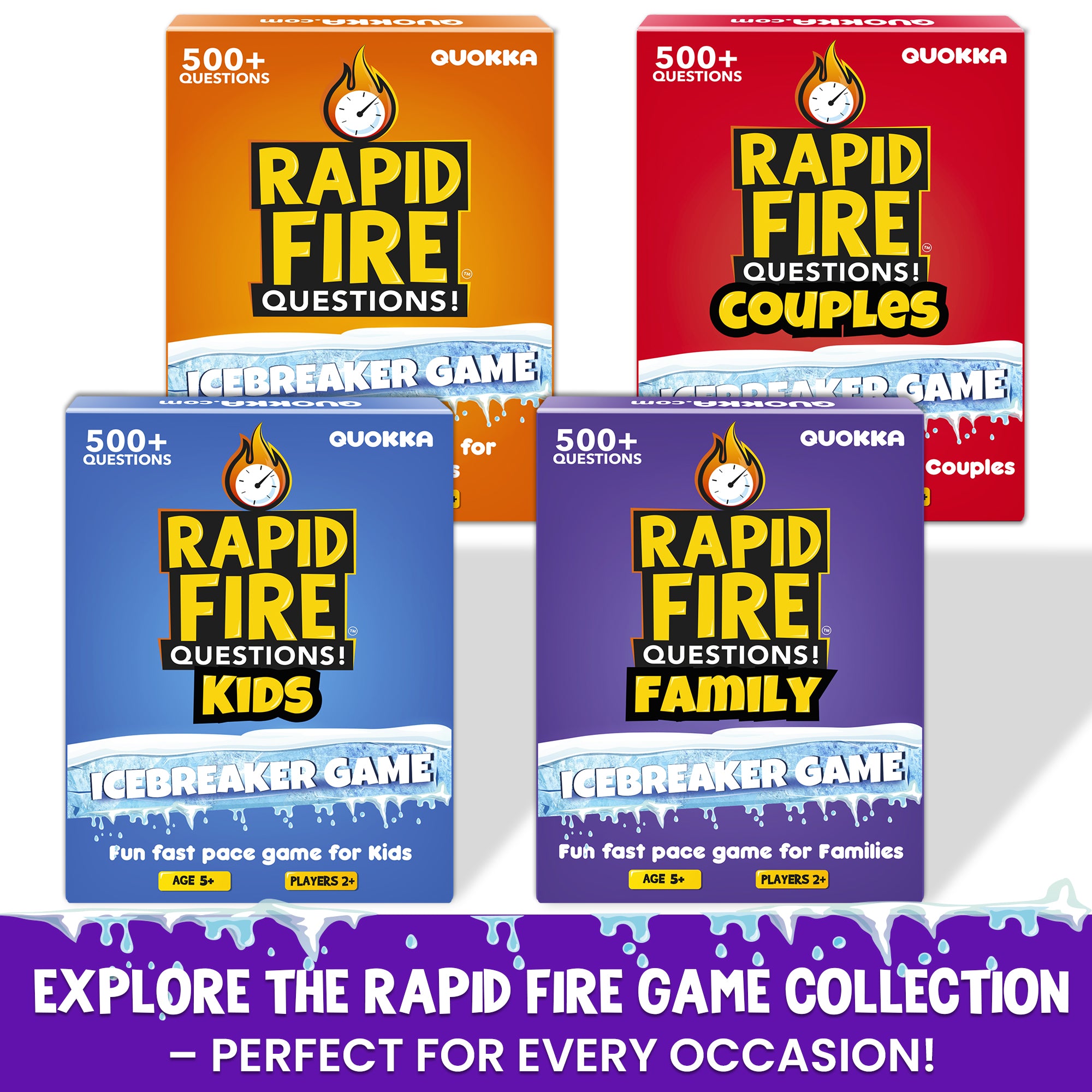 Rapid Fire Family Conversation Cards Game I 95 Cards
