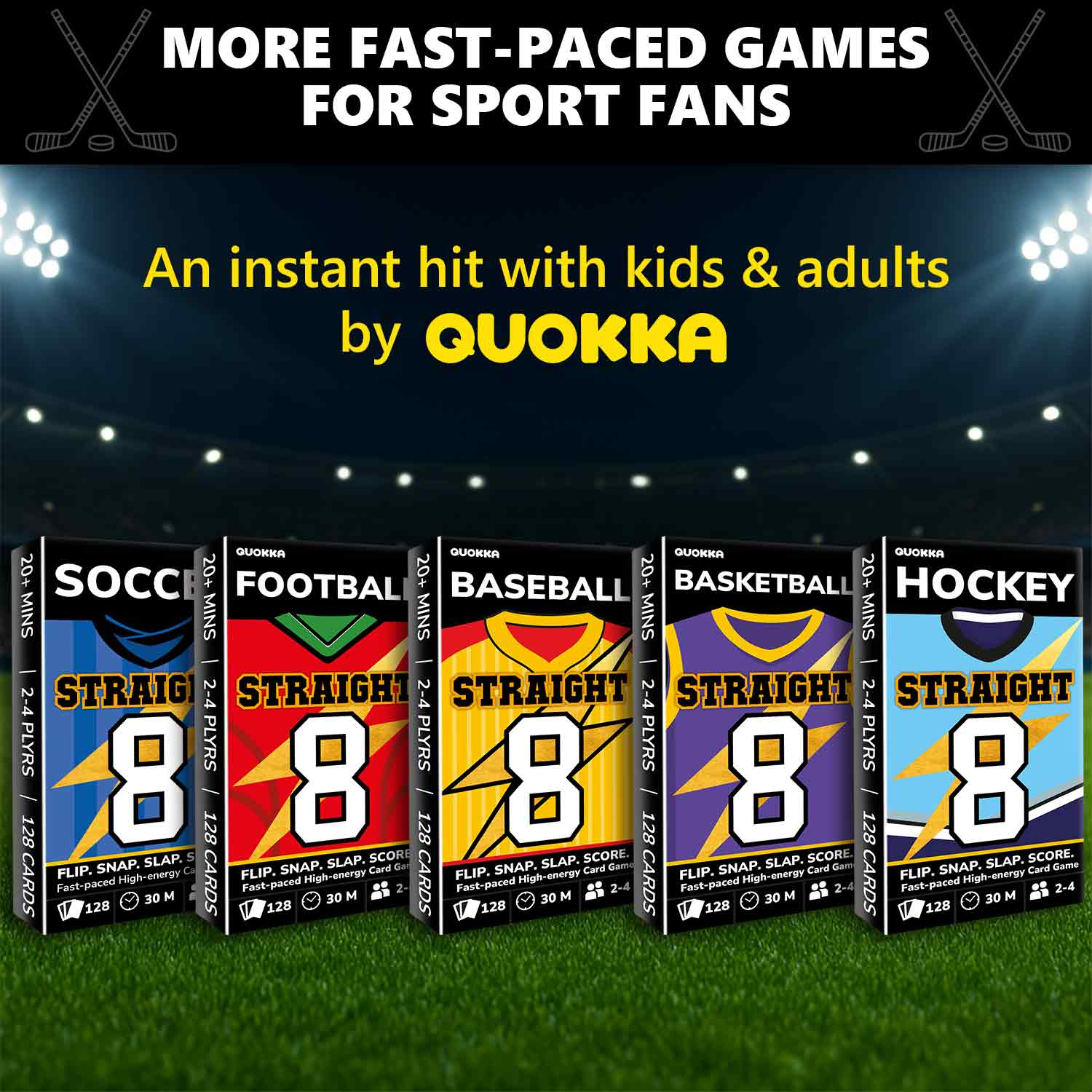 Fast-Paced Hockey Card Game for Kids & Adults