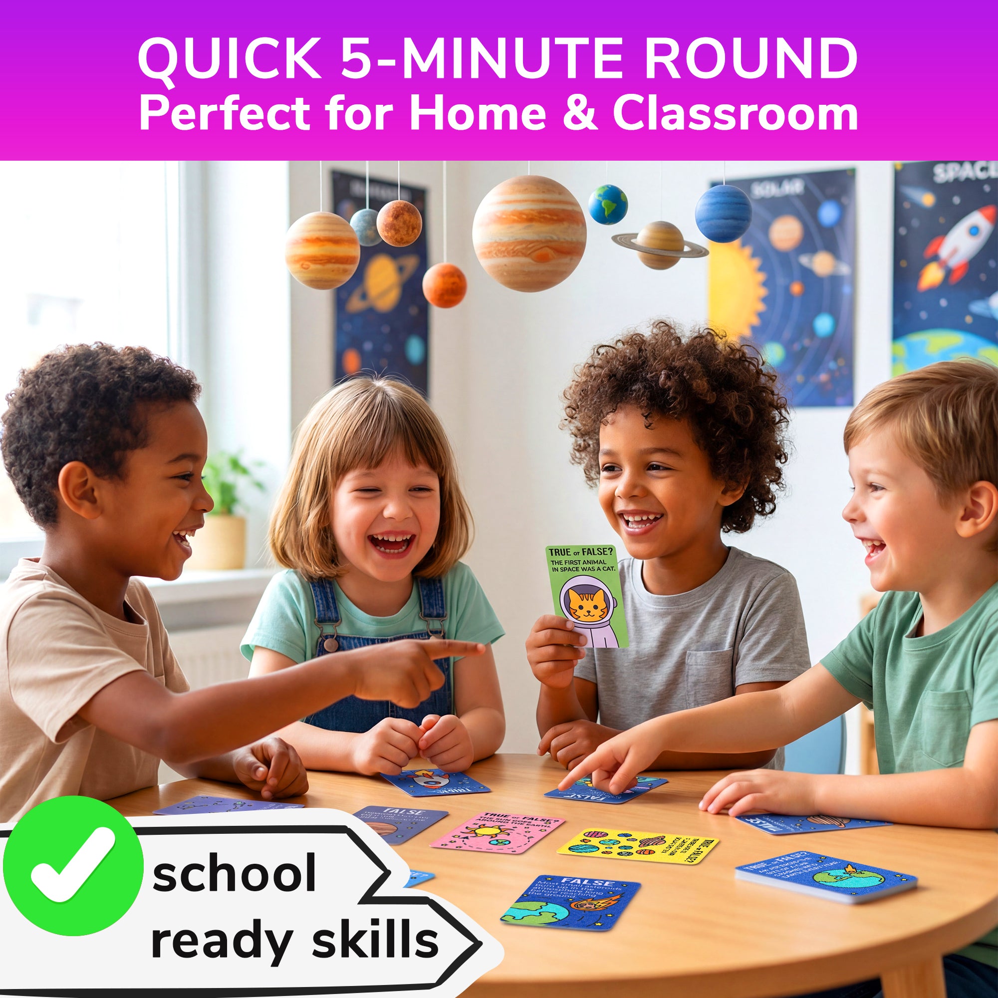 Trivia Card Game for Kids – Space Facts & Astronomy