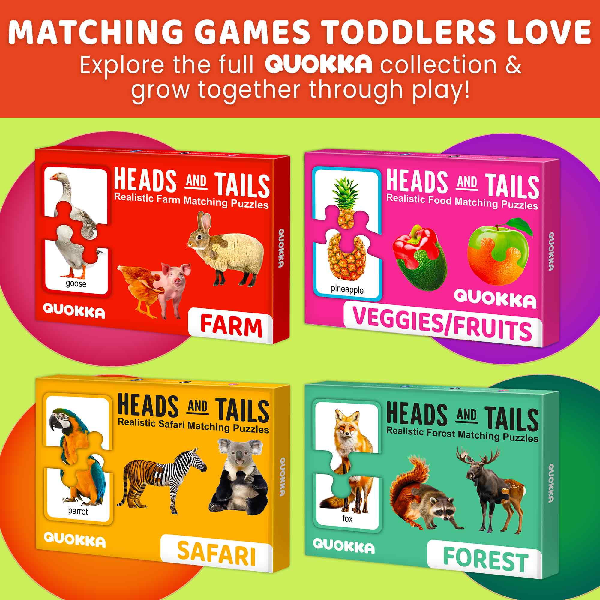 Matching Puzzle for Toddlers - 16 Realistic Pairs Forest Animals