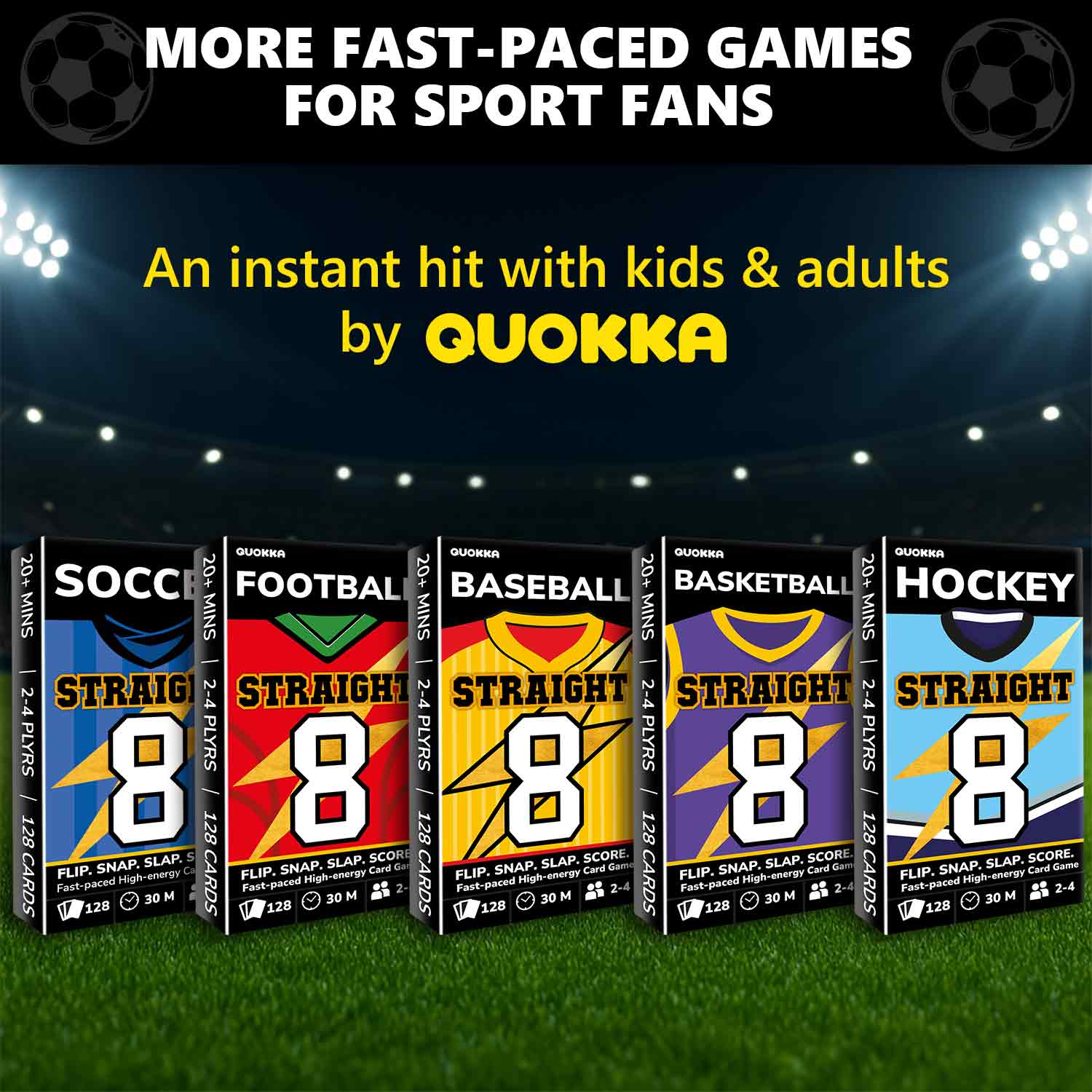 Fast-Paced Soccer Card Game for Kids & Adults