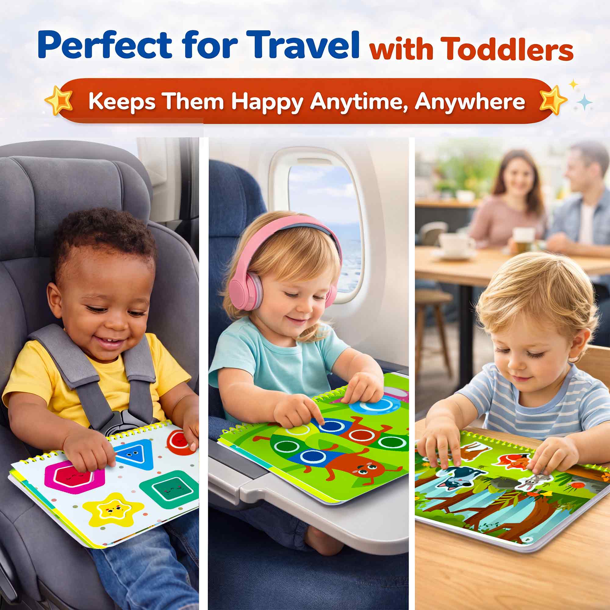 Jelly Sticker Books for Toddlers - Reusable Learning Toy