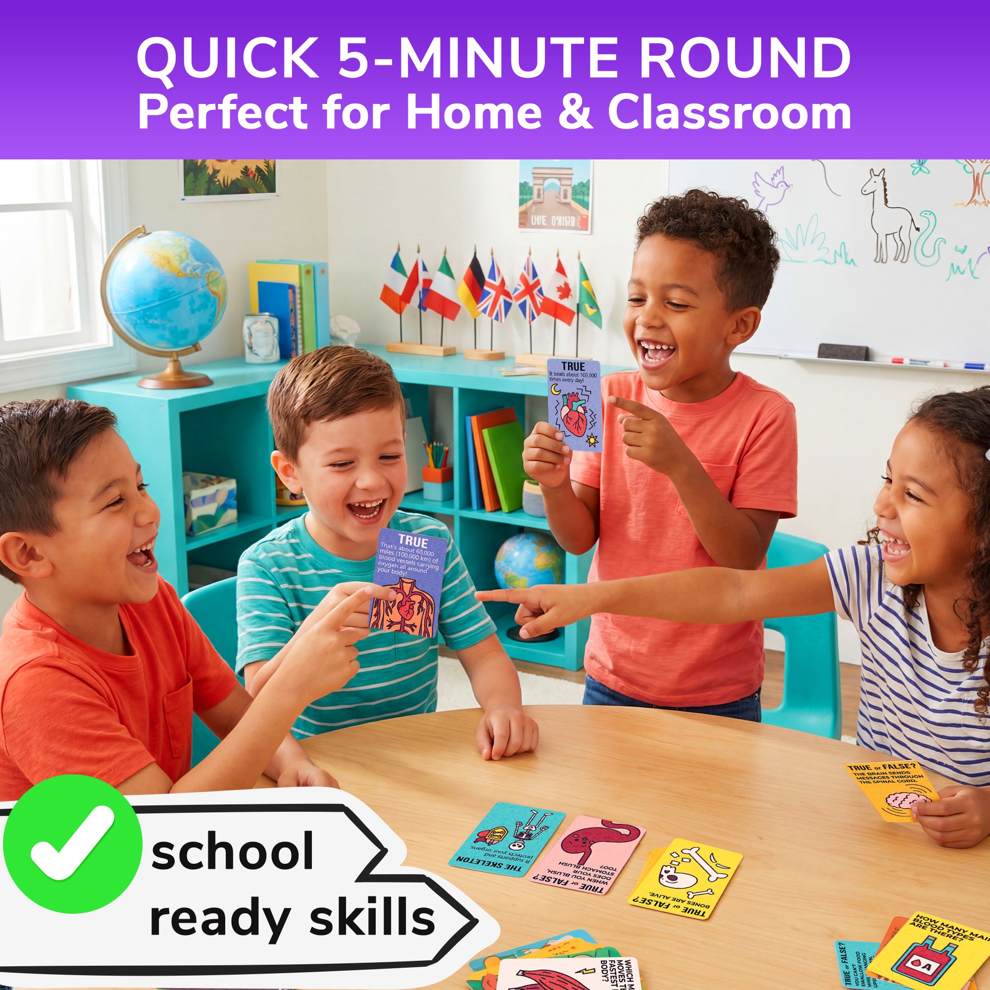 Trivia Card Game for Kids – Human Body Facts & Anatomy