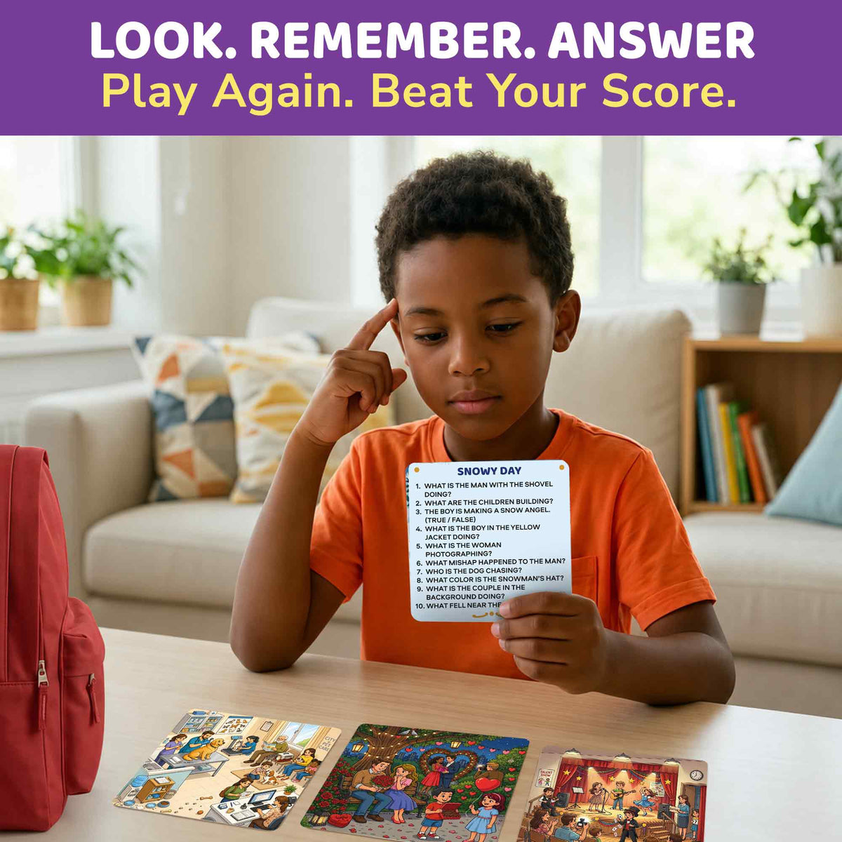 Think Feel Tell Visual Memory Game for Kids