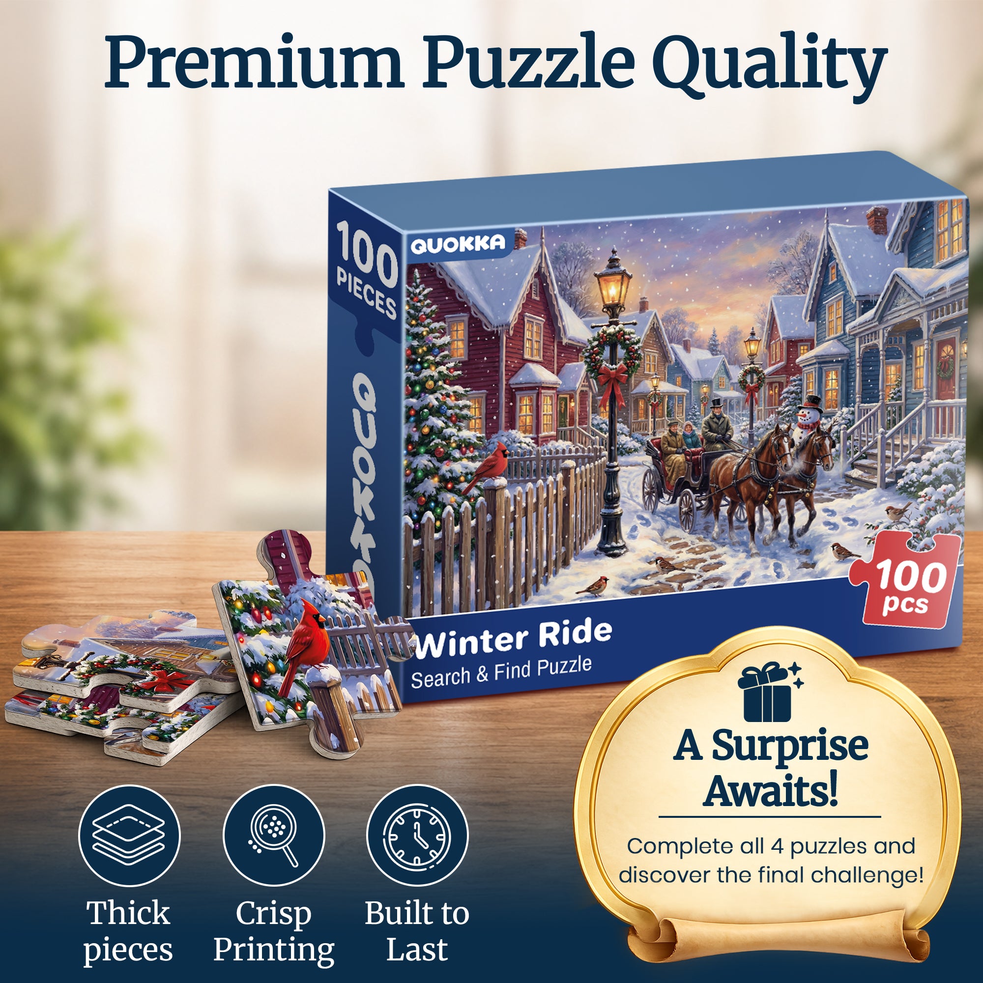 100 Pcs Search & Find Dementia Puzzles for Elderly - Nature